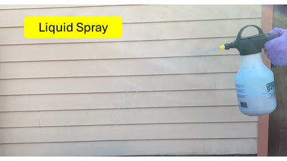Demonstration of hand-held large dispenser releasing a controlled liquid spray