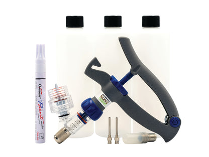 Green Shoots® Stem Injection Kit with injector, needles, and accessories for precise herbicide application into plant stems