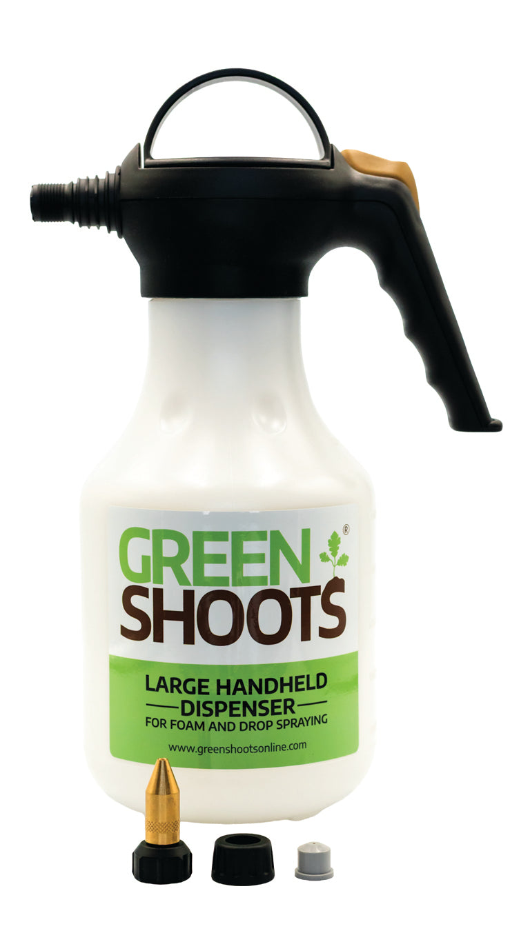 Green Shoots large handheld dispenser on a white background
