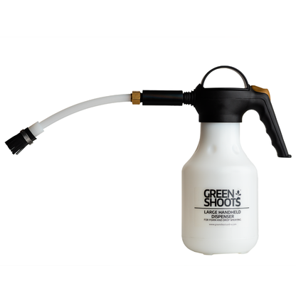Rubber brush attachment for large foam herbicide dispenser